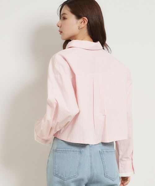 Couture Brooch / クチュールブローチ シャツ・ブラウス | 配色ストライプショートシャツ | 詳細4