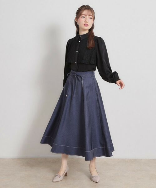 Couture Brooch / クチュールブローチ シャツ・ブラウス | 総レース切り替えパール調ボタンブラウス | 詳細12