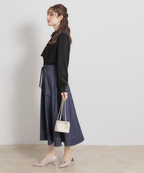 Couture Brooch / クチュールブローチ シャツ・ブラウス | 総レース切り替えパール調ボタンブラウス | 詳細13