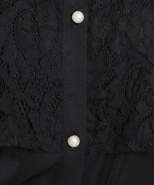 Couture Brooch / クチュールブローチ シャツ・ブラウス | 総レース切り替えパール調ボタンブラウス | 詳細14