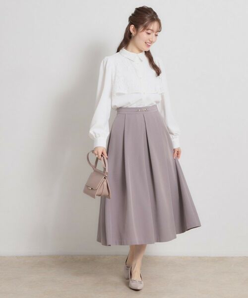 Couture Brooch / クチュールブローチ シャツ・ブラウス | 総レース切り替えパール調ボタンブラウス | 詳細4