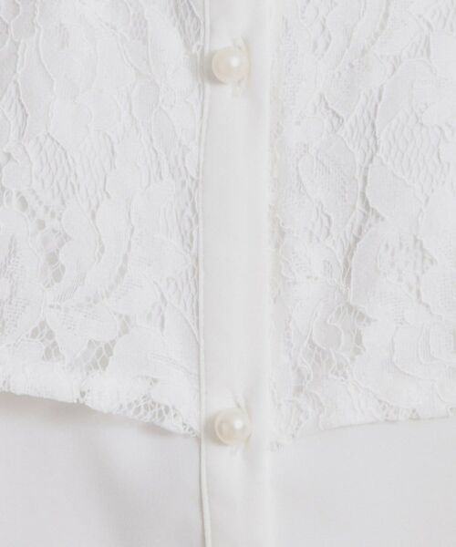 Couture Brooch / クチュールブローチ シャツ・ブラウス | 総レース切り替えパール調ボタンブラウス | 詳細7