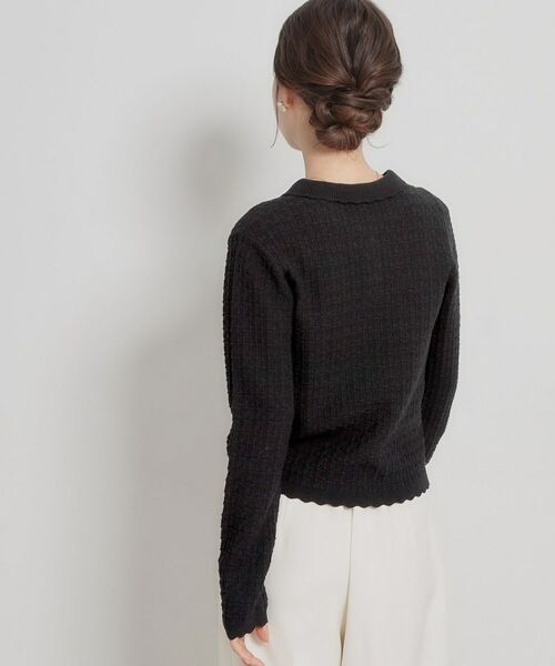 Couture Brooch / クチュールブローチ ニット・セーター | 【洗える着映え】ビジュー釦ポロニット | 詳細29