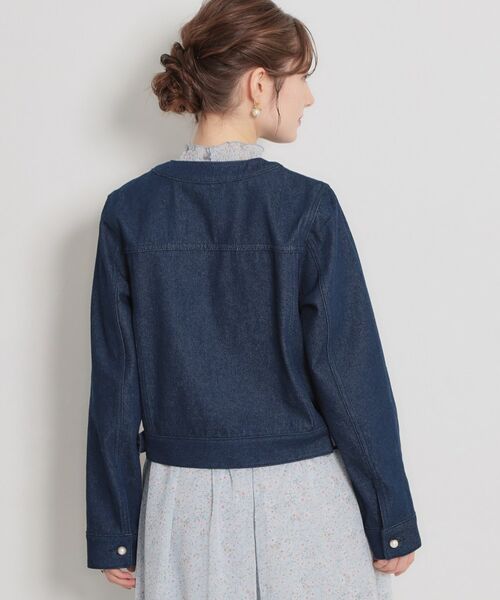 Couture Brooch / クチュールブローチ Gジャン・デニムジャケット | 【洗える・綿100％】パール調ボタン デニムジャケット | 詳細26