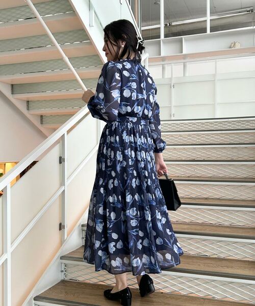 Couture Brooch / クチュールブローチ ロング・マキシ丈ワンピース | 【洗える・着映え】チューリップ柄 ワンピース | 詳細23