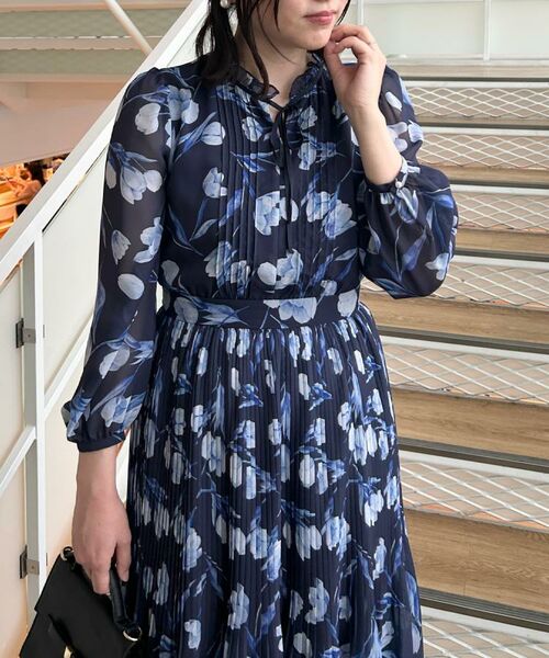 Couture Brooch / クチュールブローチ ロング・マキシ丈ワンピース | 【洗える・着映え】チューリップ柄 ワンピース | 詳細24