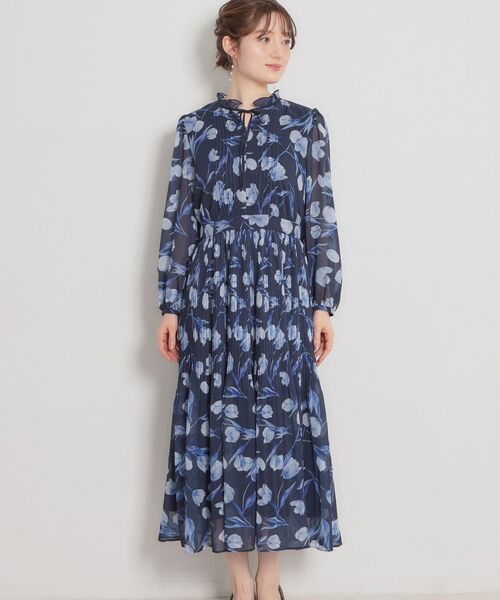 Couture Brooch / クチュールブローチ ロング・マキシ丈ワンピース | 【洗える・着映え】チューリップ柄 ワンピース | 詳細27