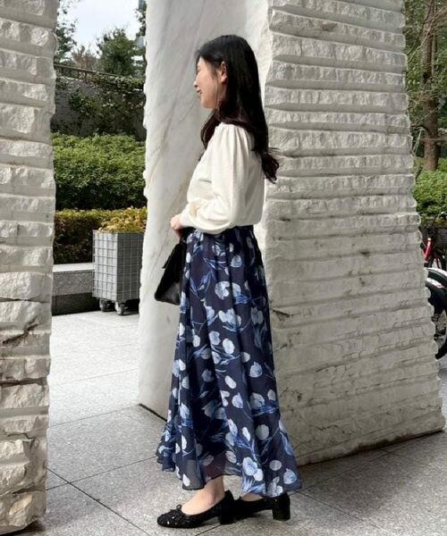 Couture Brooch / クチュールブローチ ロング・マキシ丈スカート | 【洗える】チューリップ柄スカート | 詳細21