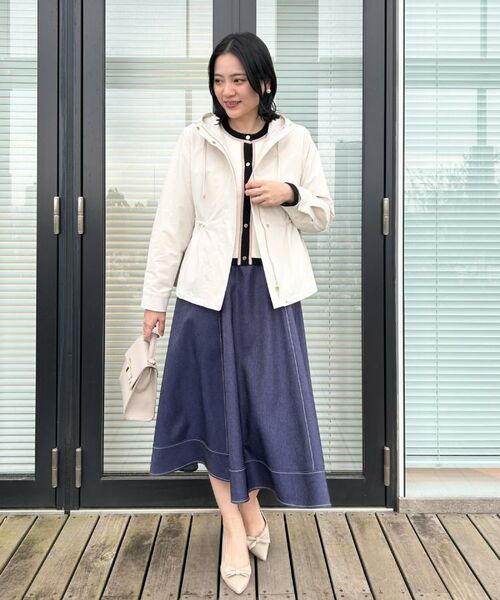 Couture Brooch / クチュールブローチ ロング・マキシ丈スカート | 【洗える】デニムライク細リボンスカート | 詳細25