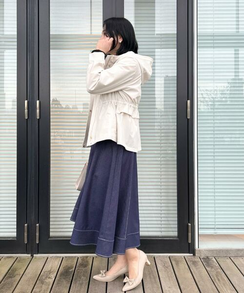 Couture Brooch / クチュールブローチ ロング・マキシ丈スカート | 【洗える】デニムライク細リボンスカート | 詳細26