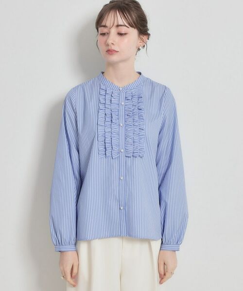 Couture Brooch / クチュールブローチ シャツ・ブラウス | 【通勤・着映え】ストライプ フリルブラウス | 詳細23