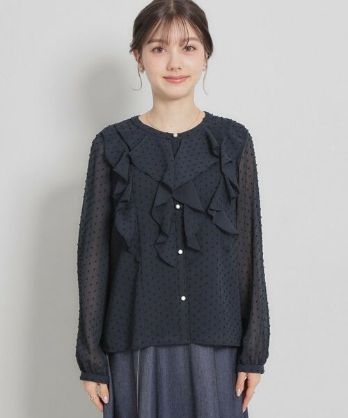 Couture Brooch / クチュールブローチ シャツ・ブラウス | 【洗える・着映え】ドビードット フリルブラウス | 詳細23