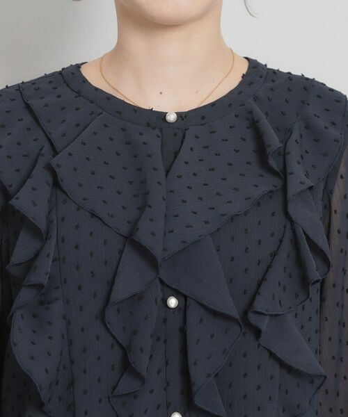 Couture Brooch / クチュールブローチ シャツ・ブラウス | 【洗える・着映え】ドビードット フリルブラウス | 詳細26