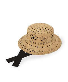 Couture Brooch / クチュールブローチ ハット | 雑材リボン付きハット