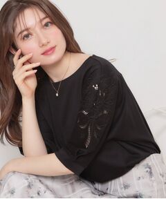 Couture Brooch / クチュールブローチ カットソー | 60シルケットエンブロドルマントップス