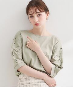 Couture Brooch / クチュールブローチ カットソー | 【接触冷感・UVカット】エンブロドルマントップス