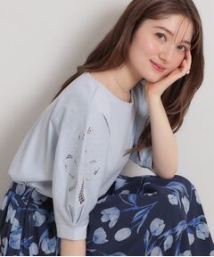 Couture Brooch / クチュールブローチ カットソー | 60シルケットエンブロドルマントップス