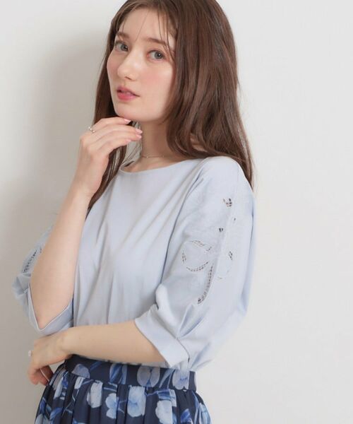 Couture Brooch / クチュールブローチ カットソー | 60シルケットエンブロドルマントップス | 詳細14