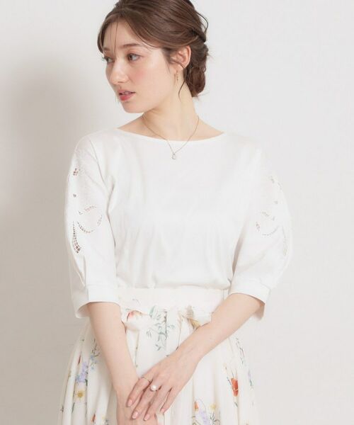 Couture Brooch / クチュールブローチ カットソー | 60シルケットエンブロドルマントップス | 詳細4