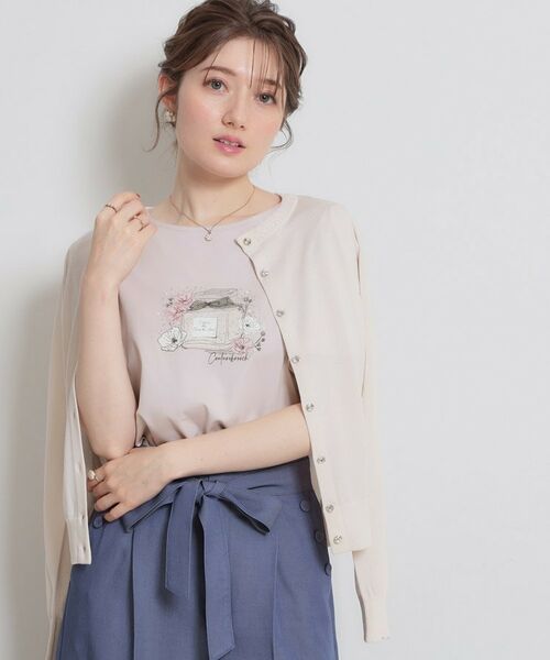 Couture Brooch / クチュールブローチ Tシャツ | パフュームプリントTシャツ（ピンク(071)）