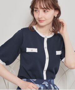 Couture Brooch / クチュールブローチ カーディガン・ボレロ | ビジューボタンカーディガン