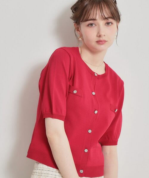 Couture Brooch / クチュールブローチ カーディガン・ボレロ | ビジューボタンカーディガン | 詳細15