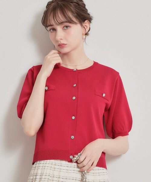 Couture Brooch / クチュールブローチ カーディガン・ボレロ | ビジューボタンカーディガン | 詳細16