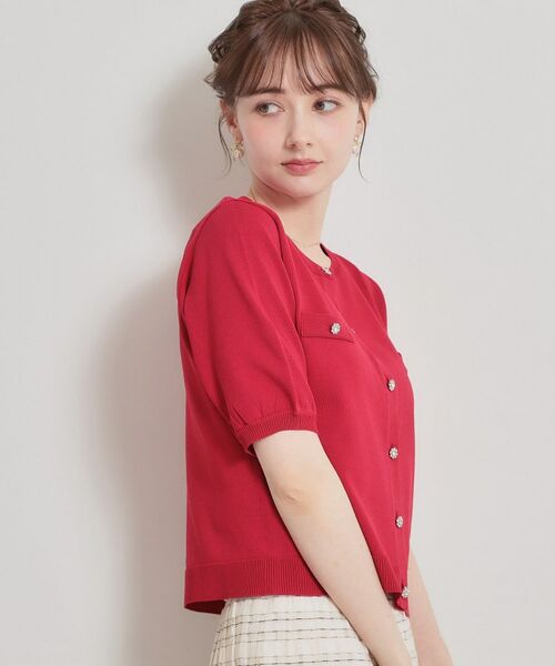 Couture Brooch / クチュールブローチ カーディガン・ボレロ | ビジューボタンカーディガン | 詳細17