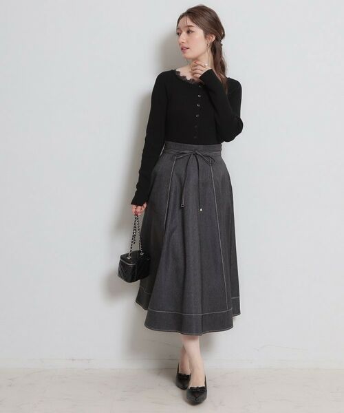 Couture Brooch / クチュールブローチ カーディガン・ボレロ | 前後2WAY衿レースカーディガン | 詳細16