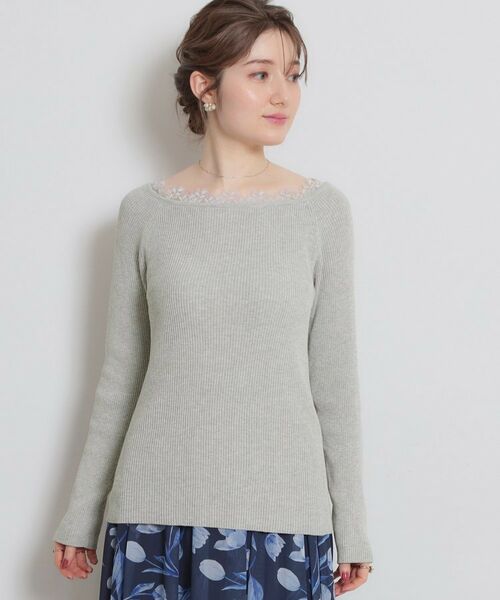 Couture Brooch / クチュールブローチ カーディガン・ボレロ | 前後2WAY衿レースカーディガン | 詳細26