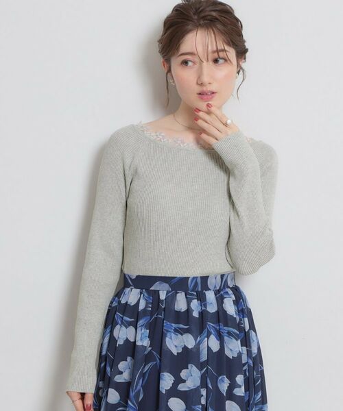 Couture Brooch / クチュールブローチ カーディガン・ボレロ | 前後2WAY衿レースカーディガン | 詳細4