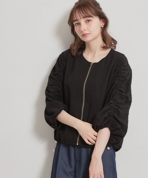 Couture Brooch / クチュールブローチ レザーブルゾン・ジャケット | カラミタンブラーノーカラーブルゾン | 詳細11