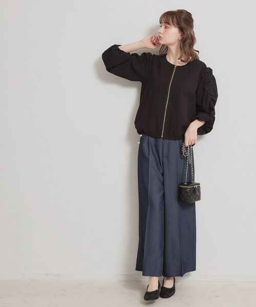 Couture Brooch / クチュールブローチ レザーブルゾン・ジャケット | カラミタンブラーノーカラーブルゾン | 詳細12