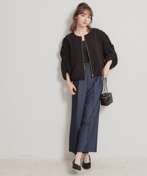 Couture Brooch / クチュールブローチ レザーブルゾン・ジャケット | カラミタンブラーノーカラーブルゾン | 詳細13