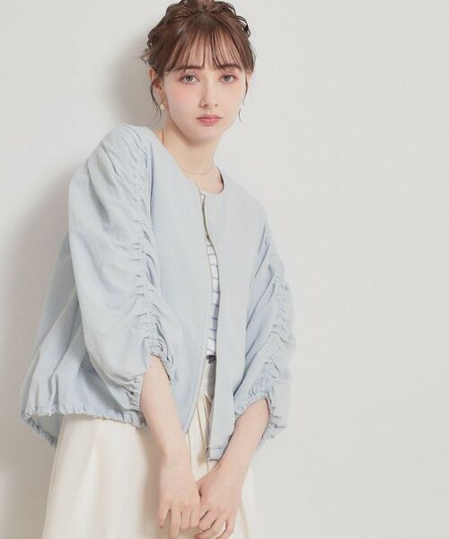 Couture Brooch / クチュールブローチ レザーブルゾン・ジャケット | カラミタンブラーノーカラーブルゾン | 詳細18