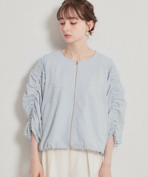 Couture Brooch / クチュールブローチ レザーブルゾン・ジャケット | カラミタンブラーノーカラーブルゾン | 詳細23