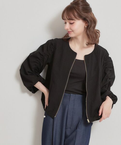 Couture Brooch / クチュールブローチ レザーブルゾン・ジャケット | カラミタンブラーノーカラーブルゾン | 詳細8