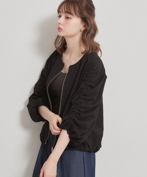 Couture Brooch / クチュールブローチ レザーブルゾン・ジャケット | カラミタンブラーノーカラーブルゾン | 詳細9