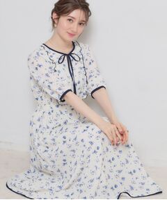 Couture Brooch / クチュールブローチ ロング・マキシ丈ワンピース | 水彩フラワーワンピース