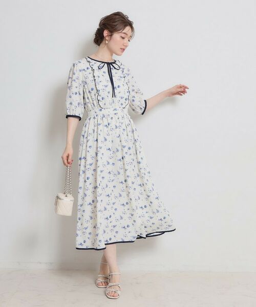 Couture Brooch / クチュールブローチ ロング・マキシ丈ワンピース | 水彩フラワーワンピース | 詳細11