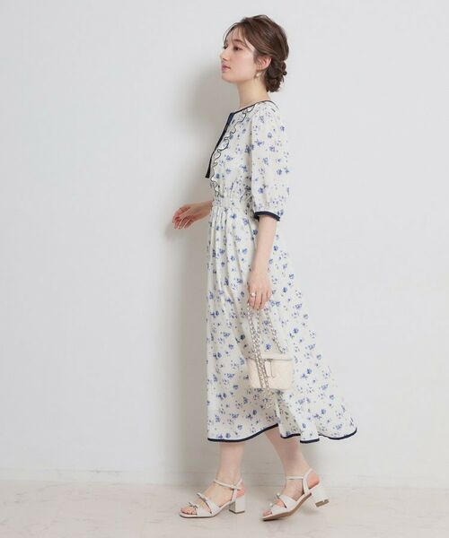 Couture Brooch / クチュールブローチ ロング・マキシ丈ワンピース | 水彩フラワーワンピース | 詳細12