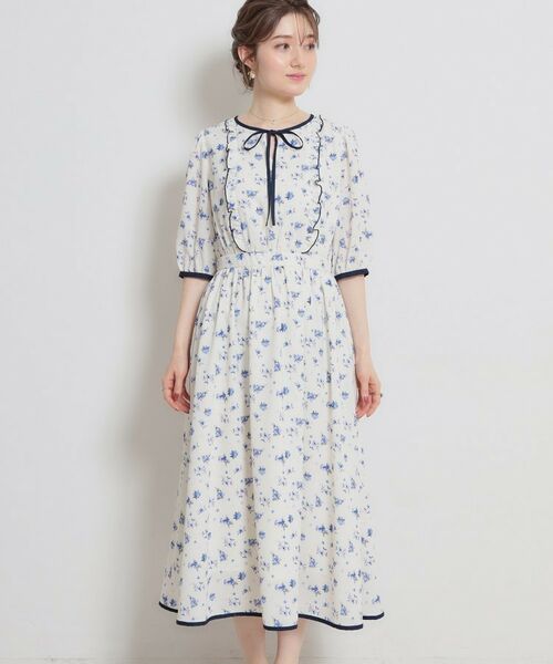 Couture Brooch / クチュールブローチ ロング・マキシ丈ワンピース | 水彩フラワーワンピース | 詳細15