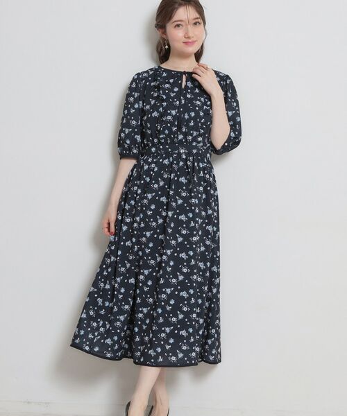 Couture Brooch / クチュールブローチ ロング・マキシ丈ワンピース | 水彩フラワーワンピース | 詳細2