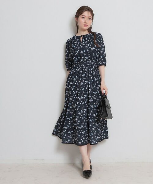 Couture Brooch / クチュールブローチ ロング・マキシ丈ワンピース | 水彩フラワーワンピース | 詳細4