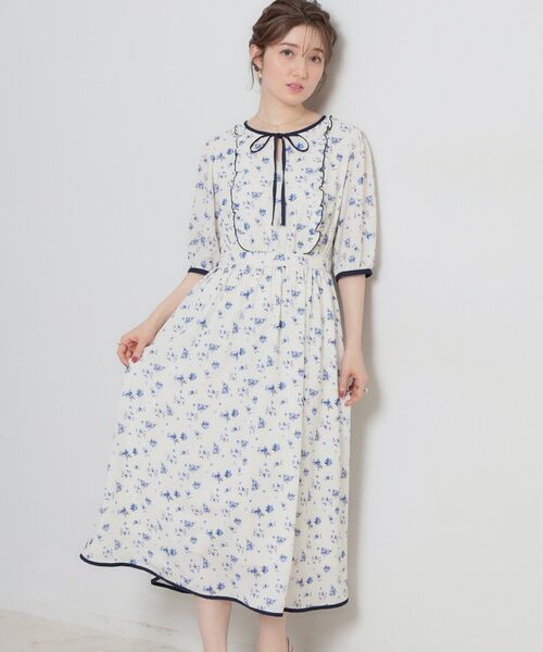 Couture Brooch / クチュールブローチ ロング・マキシ丈ワンピース | 水彩フラワーワンピース | 詳細8