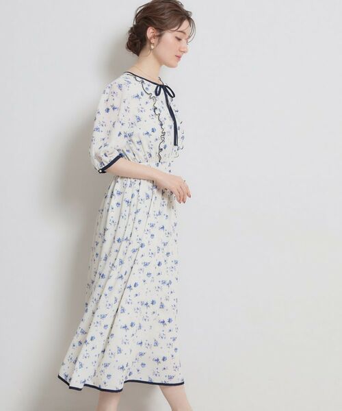 Couture Brooch / クチュールブローチ ロング・マキシ丈ワンピース | 水彩フラワーワンピース | 詳細9