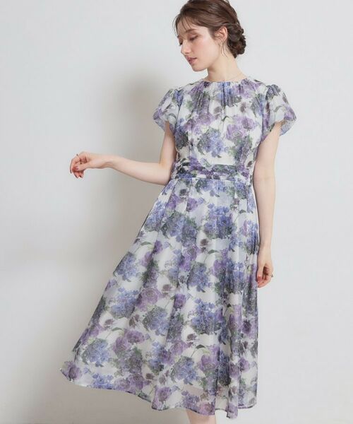 Couture Brooch / クチュールブローチ ロング・マキシ丈ワンピース | オーガンフルールワンピース（パープル(181)）