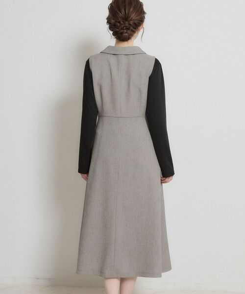 Couture Brooch / クチュールブローチ ロング・マキシ丈ワンピース | 【通勤】リネンライク ジレにもなるジャンスカ | 詳細27