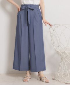 Couture Brooch / クチュールブローチ パンツ | マリン風アソート釦シャンブレーワイドパンツ