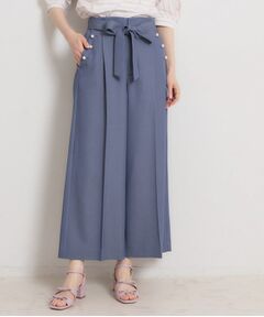 Couture Brooch / クチュールブローチ パンツ | マリン風アソート釦シャンブレーワイドパンツ